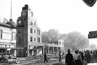 This is the view from the H Street side. Modestans came to see the remains for days after the fire.